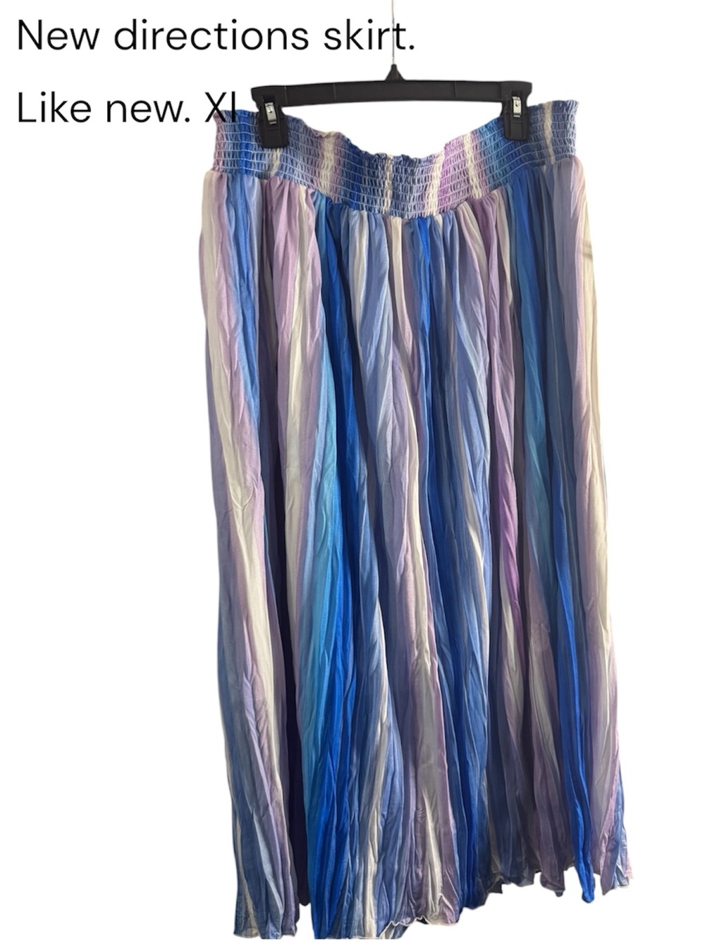 new directions Blue and Lavender Striped Maxi Skirt